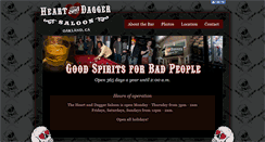 Desktop Screenshot of heartanddaggersaloon.com